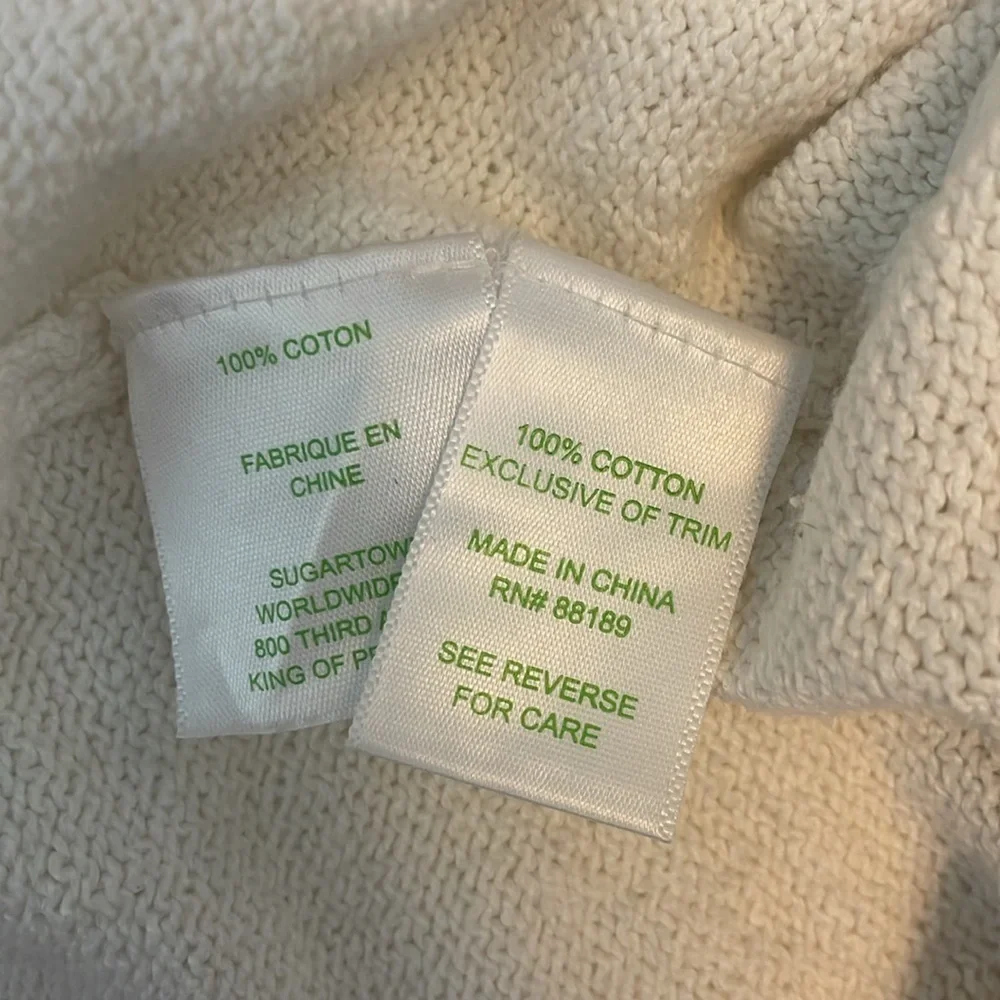 Lilly Putlizer ivory long sleeve open cardigan size medium - Picture 5 of 7